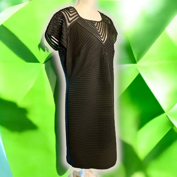 Calvin Klein ‘Plus Size Illusion Banded Sheath Dress’ in Black Size 16W - Picture 15 of 16